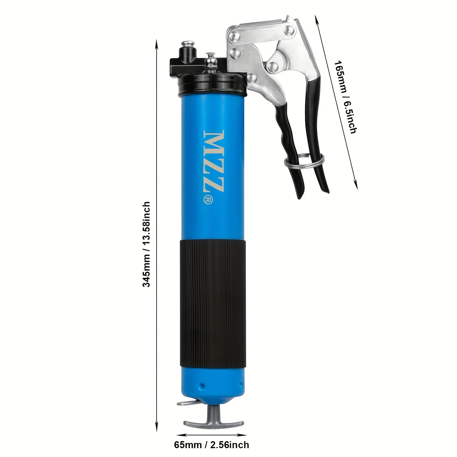 Fettpresse, 7000 PSI, robustes professionelles Pistolengriff-Fettpresse-Set mit doppelter Fettinjektornadel und flexiblem Schlauch – Detail 7
