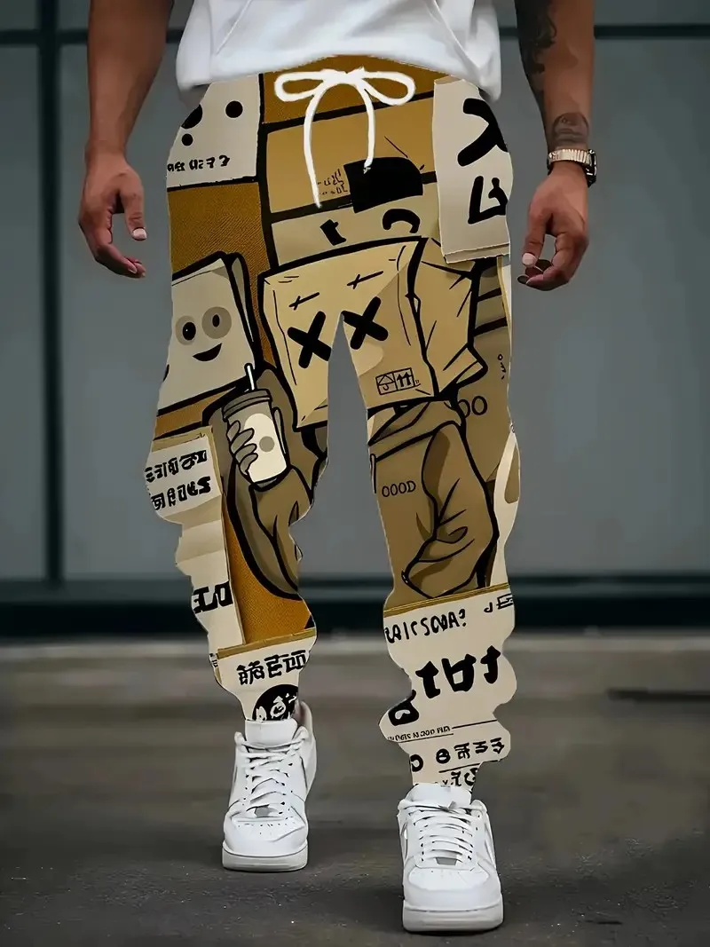 

The new men's trousers for Spring and Autumn 2025 are casual fashionable soft and comfortable with 3D pattern printing