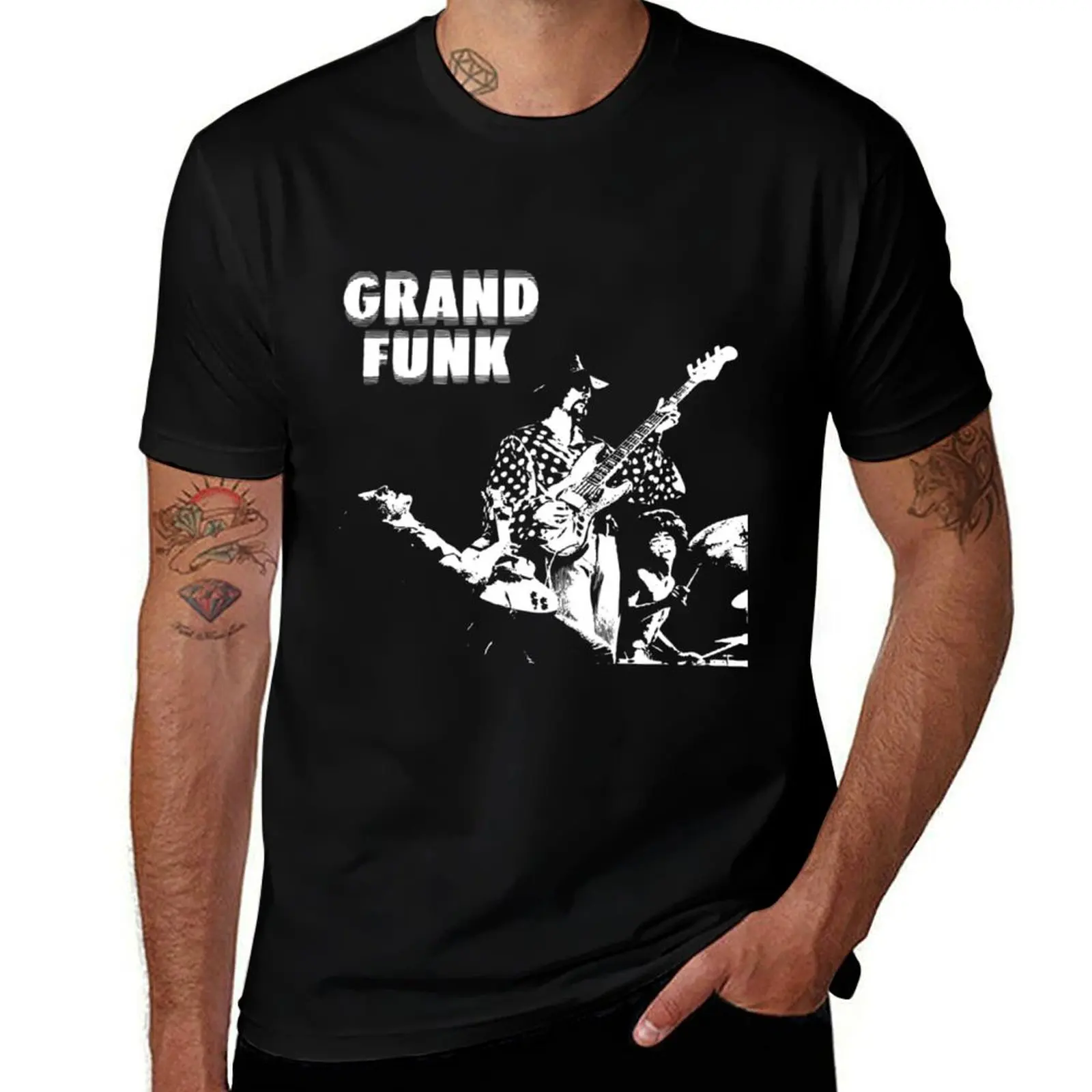 Grand Funk Railroad T-Shirt Big Size Crew Neck T-Shirt