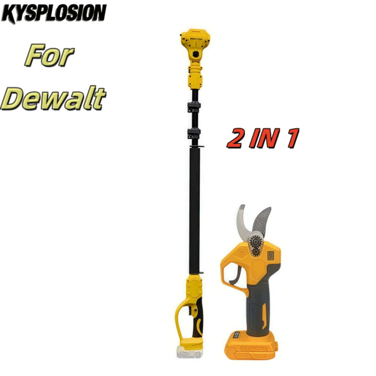 

28 мм бесщеточный 2IN1 телескопический полюс электрический секатор 2800 Вт ножницы с высокой веткой садовый электроинструмент для батареи Dewalt 20 В