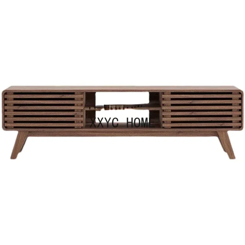 

Black Walnut Wooden Tea Table Solid Wood TV Cabinet Unit Nordic Simple Modern Tea Table