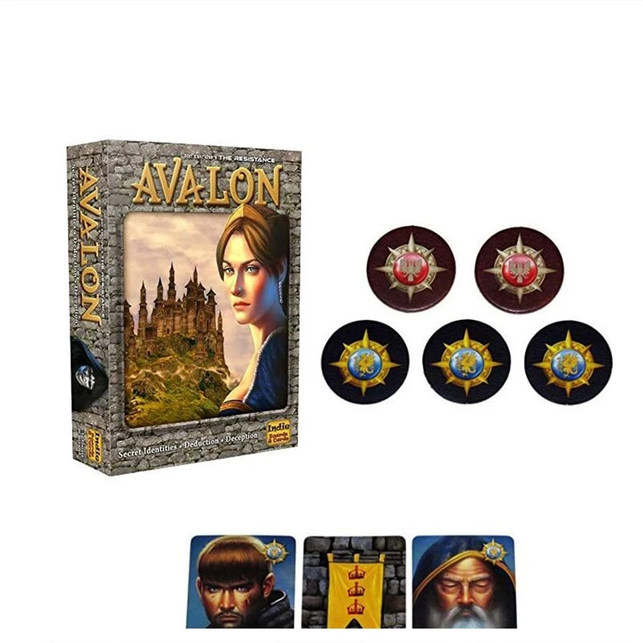 Avalon and Coup Board Game Card - Perfect Game for Gatherings, Christmas Parties and Friends Drinking