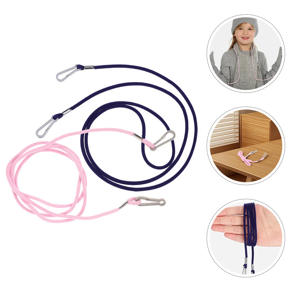 

2Pcs Adjustable Kids Glove Clips with Neck Strap Secure Mitten Holders for Toddlers Winter Skiing Snow Play Anti-Loss Safety