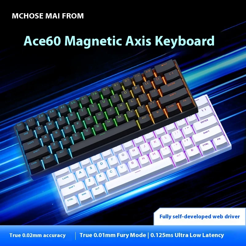 Support Ergonomics MCHOSE Ace 60 Pro Magnetic Axis Mechanical Keyboard Gaming Esports special-purpose Desktop computer Christmas