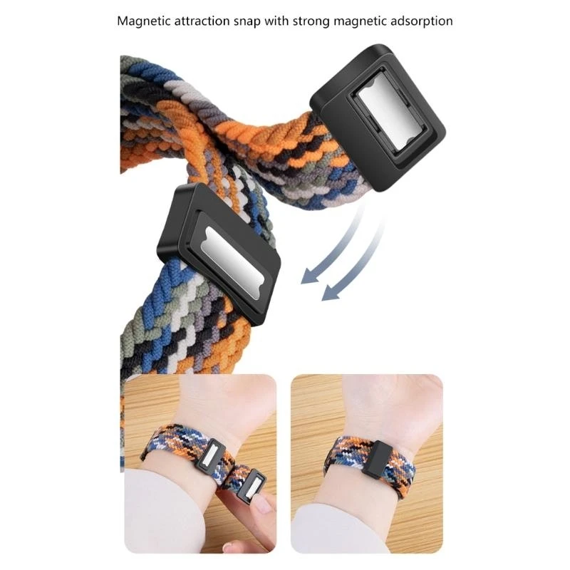 Multiple Color Interchangeable Straps Wear Resistant Nylon Watch Band Everyday Wear Watch Straps Suitable for fit3/4/4Pro F19E