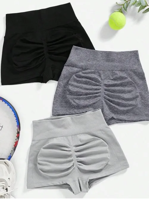 Klein Blue Butt-Lifting Shorts High Waisted Breathable Quick-Dry Shorts Gym Yoga Running Shorts Light Moisture-Wicking Short