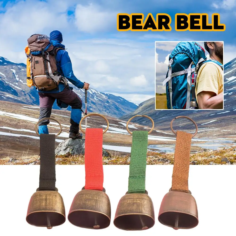 Outdoor Avoiding Driving Bear Bell Camping Ambiance Keychain Accessories Bells Pet Hiking Wind Bell Reminder Chime Pendant J4D8