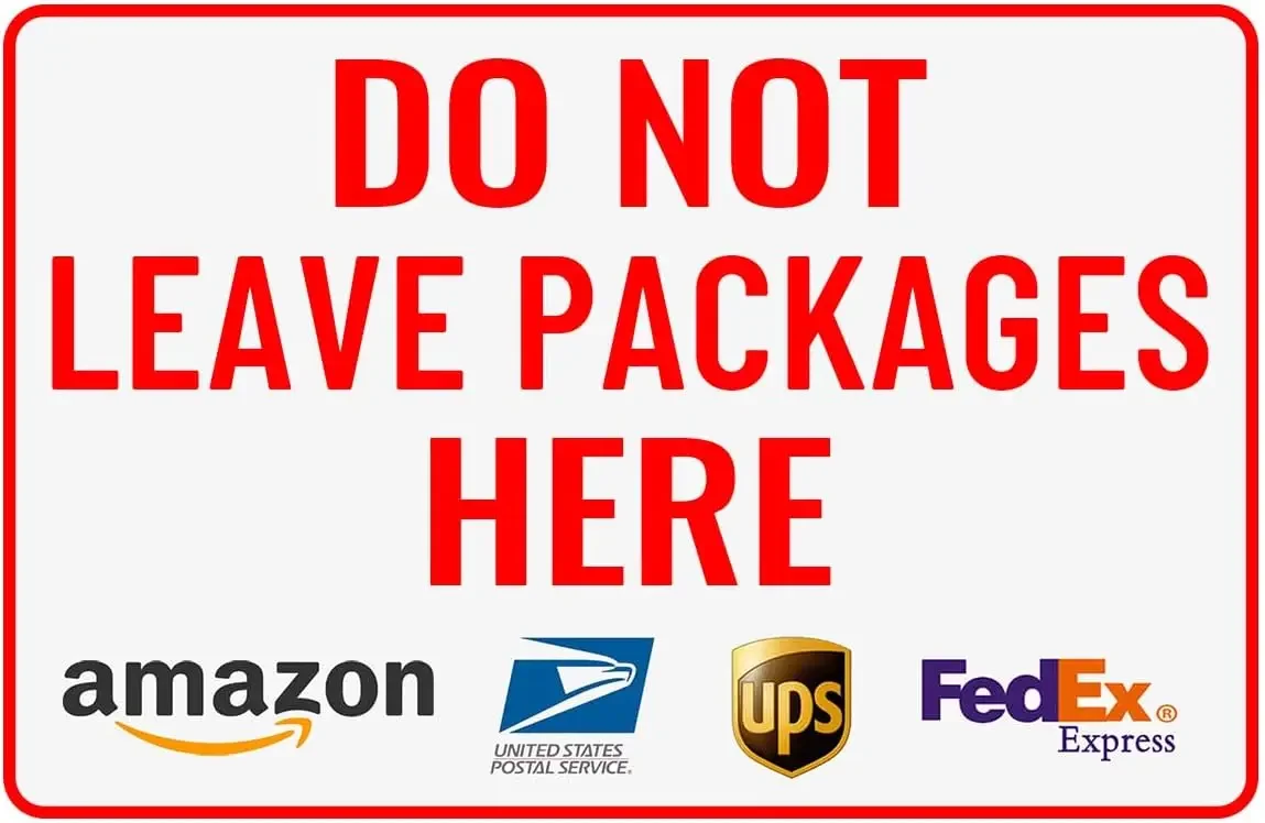 Delivery Sign for Outdoor Use Delivery Package Sign with Arrow -  Indoor Outdoor Signs for Home, Office, Work, 8x12inch