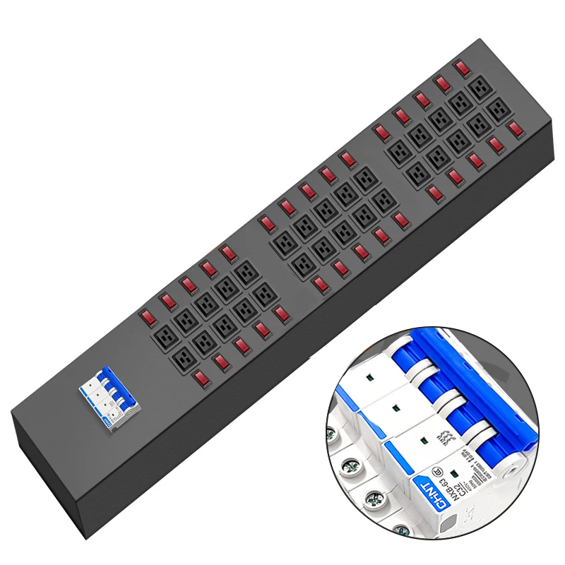 PDU socket Industrial grade factory-specific length customized 30-position C19 smart power socket PDU Electrical equipment racks