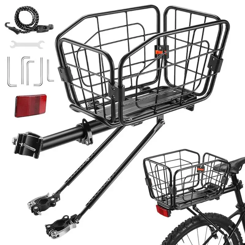 Aluminum Alloy Cargo Racks For Bicycle, Universal Bike Rear Shelf, Quick Release Bike Back Basket, Load Bearing Up to 75kg