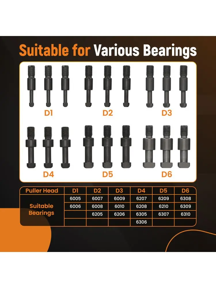 DL1/DL2/DL3/DL4/DL5/DL6 Bearing Removal Tool for 6305 6306 6307 6308 6309 6310