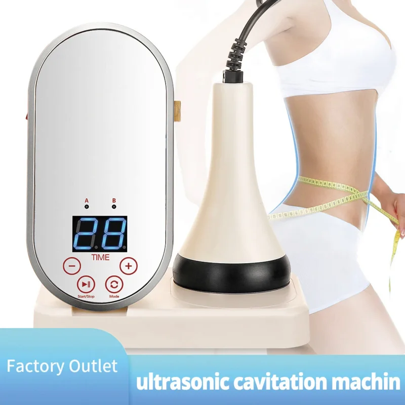 

2 in 1 80KHz Ultrasonic Cavitation Weight Loss Machine Ultrasound Body Massage Fat Reduce Slimming Tool LED Therapy With Mirror