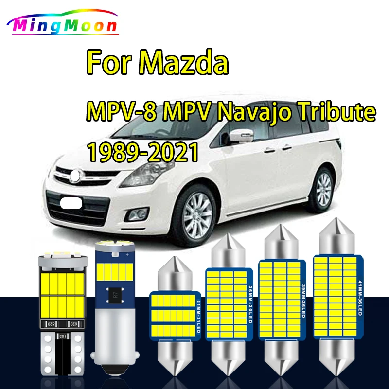 Canbus para Mazda MPV-8 MPV Navajo Tribute 1989-2001 2002 2003-2021 coche LED Interior cúpula maletero lectura mapa bombillas Kit