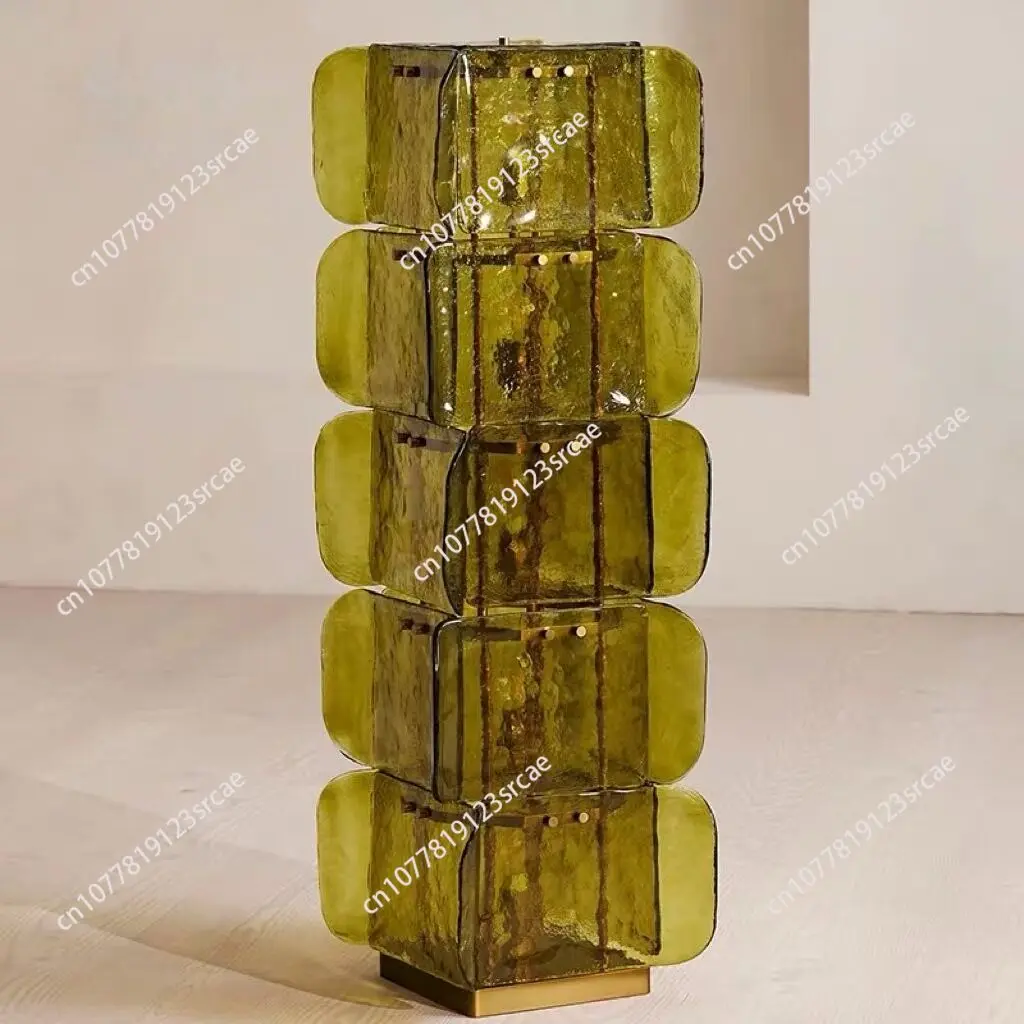 Postmodern design hotel villa model room sales office medieval style floor lamp light luxury art glass floor lamp