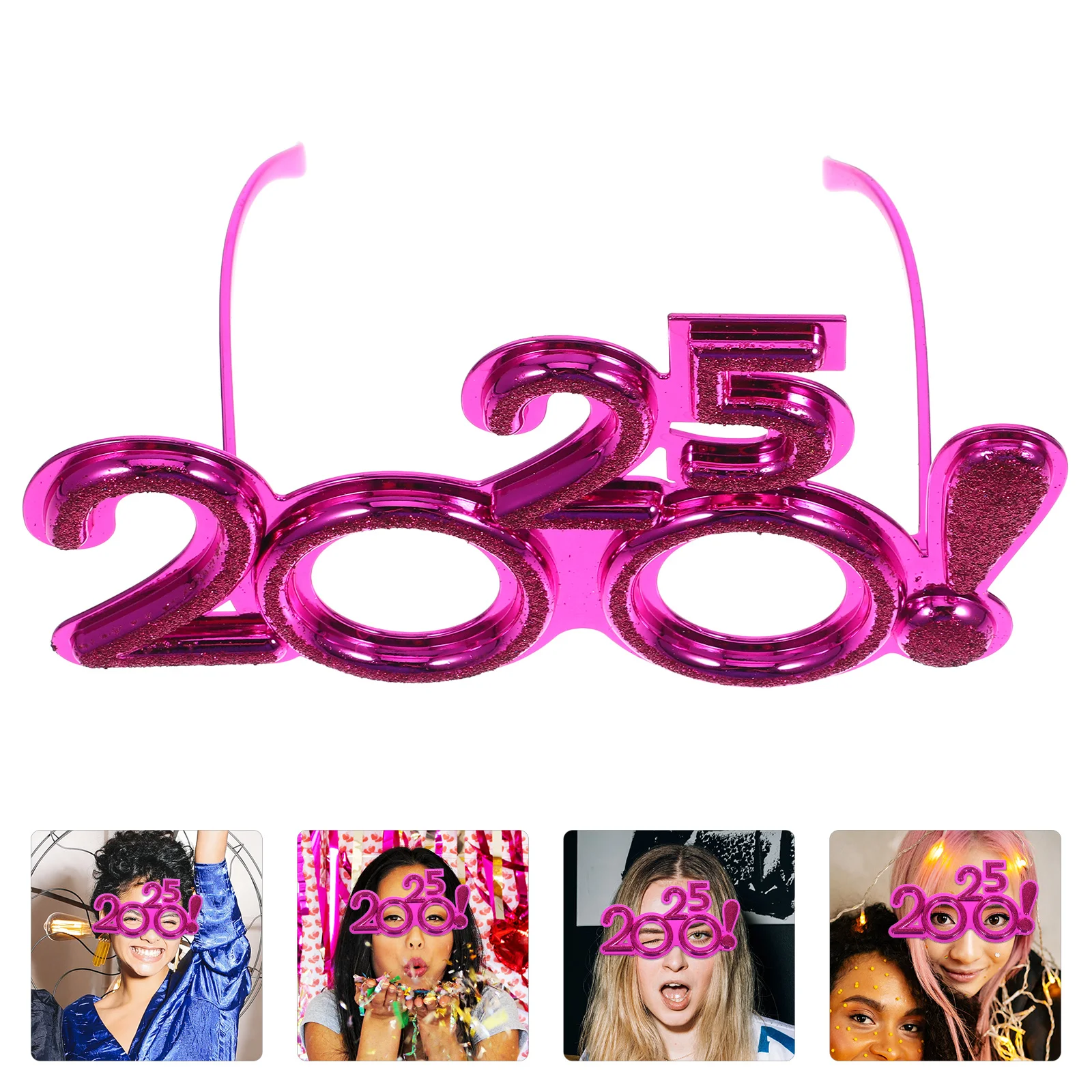 

Funny 2025 Eyeglasses Pc Material Lightweight Comfortable Party Eyewear New Year Party Eyeglasses Photo Props Decoration