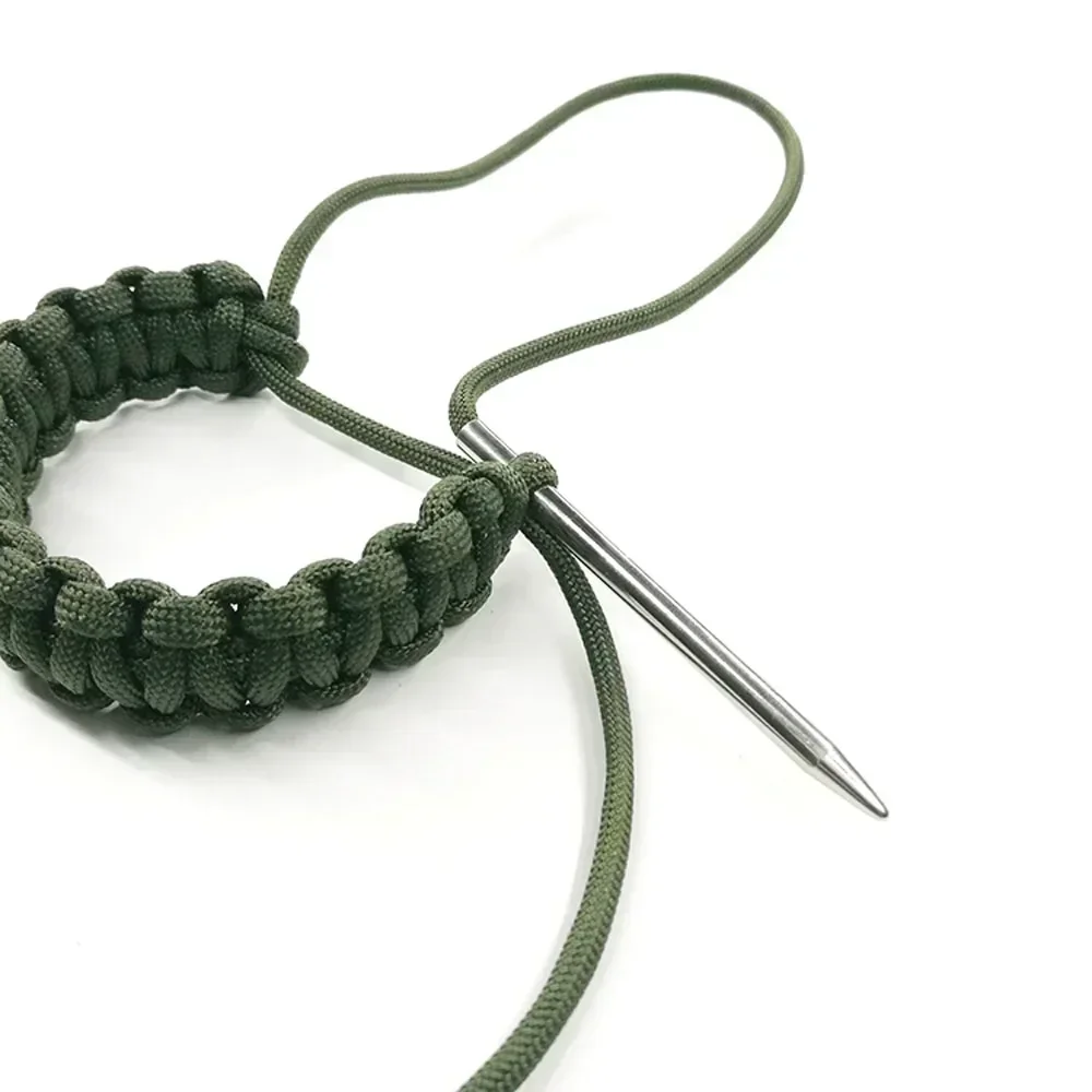 2 uds pulsera Paracord agujas de tejer agujas de acero juego de agujas Paracord herramientas de bricolaje accesorios hechos a mano equipos de Camping