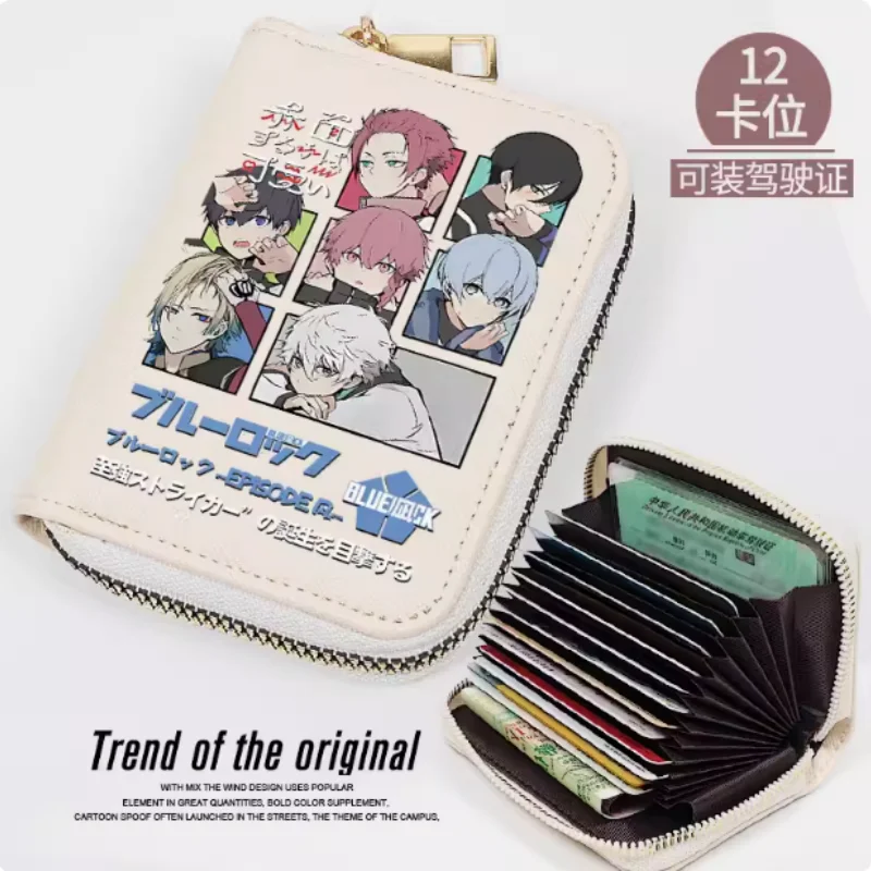 

Anime BLUE LOCK Rin Itoshi Nagi Seishiro Fashion Wallet PU Purse Card Coin Zipper Cash Holder Bag Cosplay Gift B1777