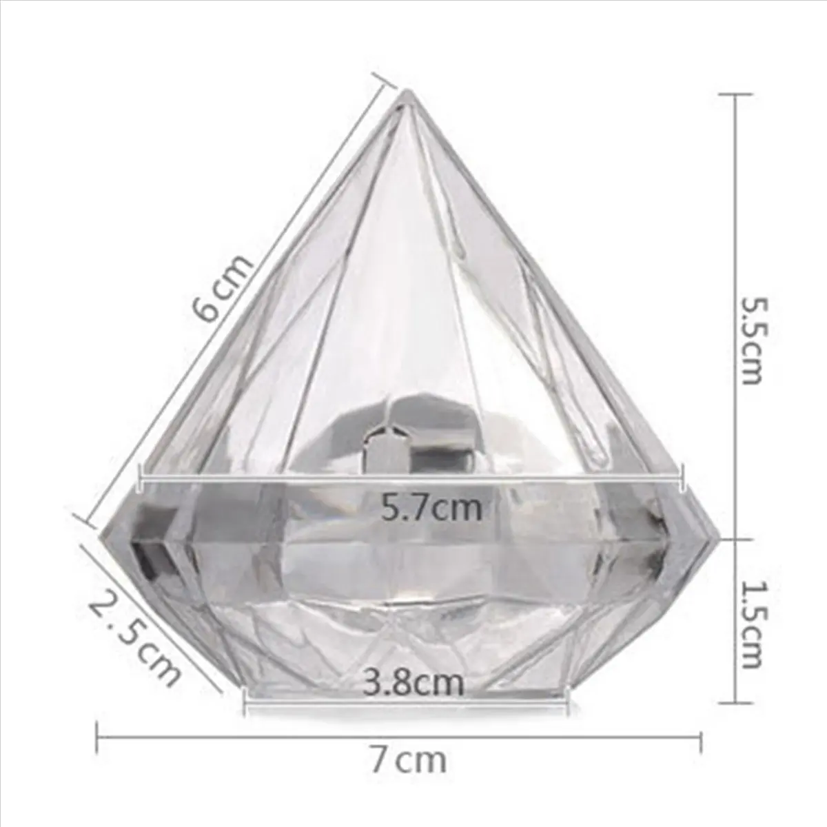 Carefree- 72PCS Transparent  Shape Candy Box Wedding Favor Gift Boxes Party Box Clear Plastic Container Home Decor Gift