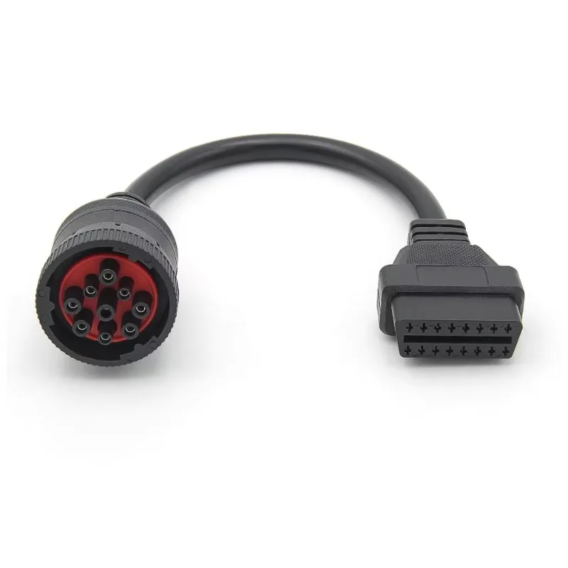 

Applicable To J1939 Heavy Truck Diagnostic Tool Connection Cable 9PIN Truck 9-pin To OBD 16PIN Female Adapter Cable