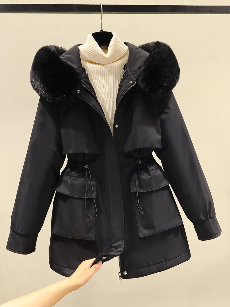 

Двусторонняя женская парка осенняя с камуфляжным принтом, воротником-стойкой, поясом, из биохлопка, в стиле сафари, водонепроницаемая, трендовая