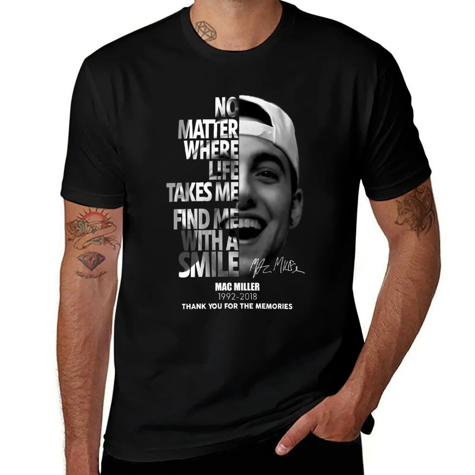 

No Matter Where Life Takes Me Find Me with A SMile T-Shirt man t shirt cotton high quality t shirts cotton 100% T-shirt