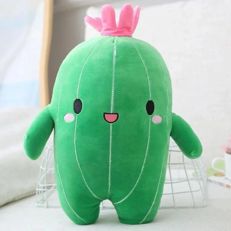 Lovely Flower Plant Cactus Plush Toy Triver Stuffed Doll Pillow Cushion Bolster Kids Children Boy Girl Gift Room Bedroom Decor