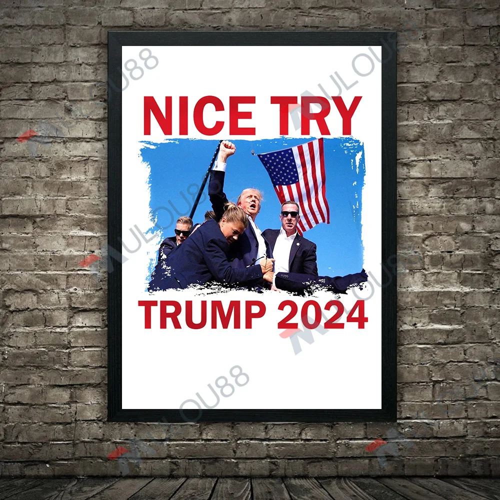 Awakened Patriot,Trump 2024 Wall Art Canvas Painting,Trump Supporter Home Decoration Trump Art Poster And Print Unframed