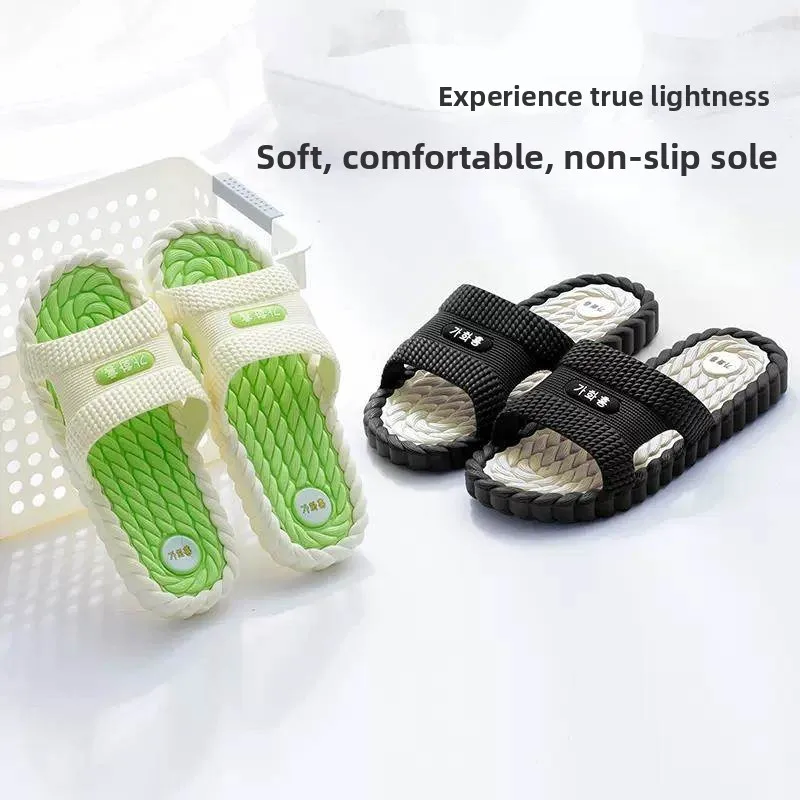 Women's Summer Indoor Home Anti-Slip Bathroom Bathing Household Slippers Comfortable Lightweight EVA Material Home Slippers