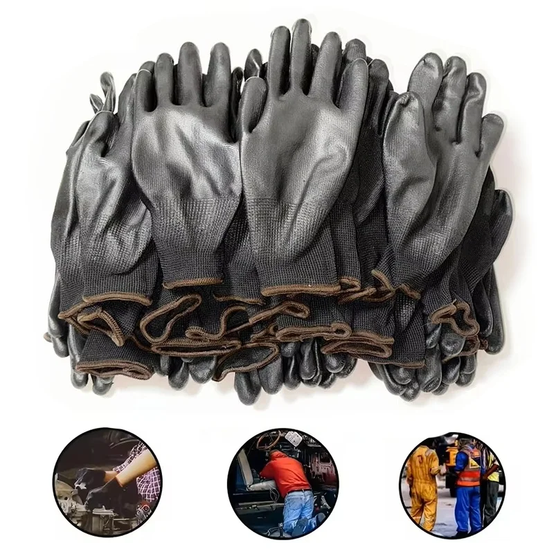 10 Pair Durable Safety Gloves Anti-Slip Wear-Resistant Protection Gloves For Builders Fishing Garden Work Gardening Woodworking