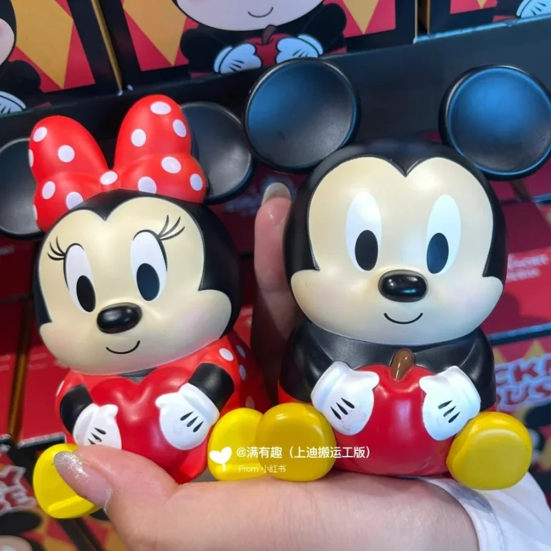 

Original Disney Mickey Minnie Donald Duck Electric Mini Train Blind Box Doll Mini Anime Action Figure Cartoon Model Toy Gift