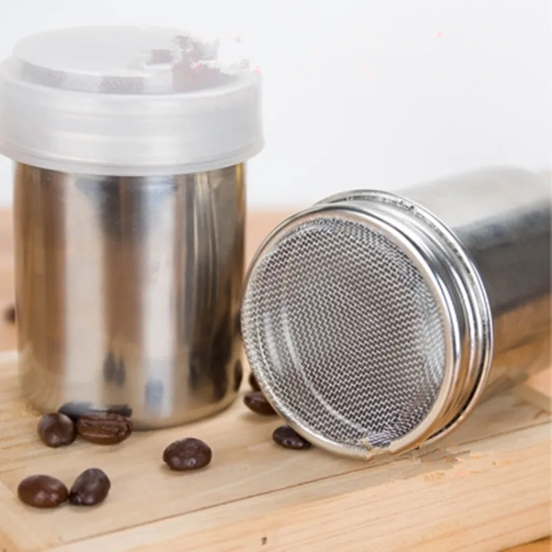 

1 шт. SUS304 контейнер для кофейного порошка из нержавеющей стали 80 мм x 55 мм, тип марли, средний размер с крышкой