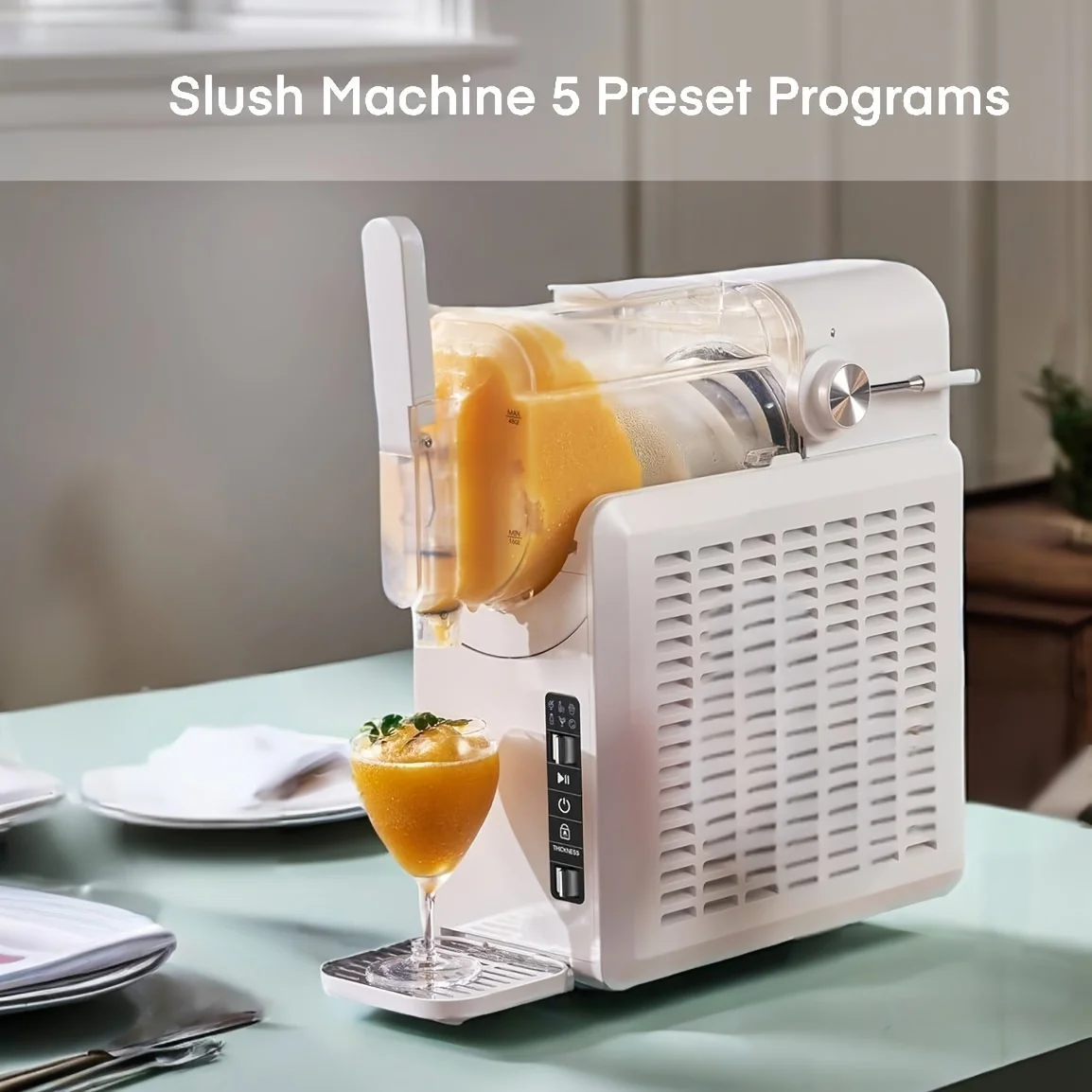 

2L Slush Machine for Home, Professional Frozen Drink Maker with Child Safety Lock, Self-Cleaning, Quickfreeze Technology, No Ice