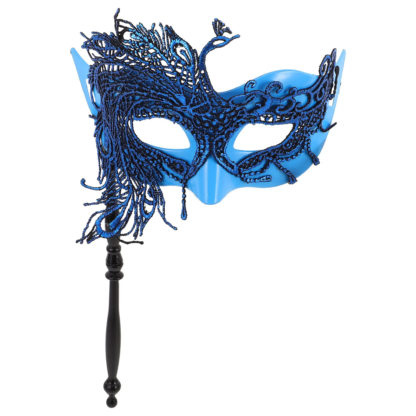 

Hand Held Stick Mask Elegant Lace Lightweight Masquerade Accessories Carnival Face Vintage Masks Blindfold Women Man