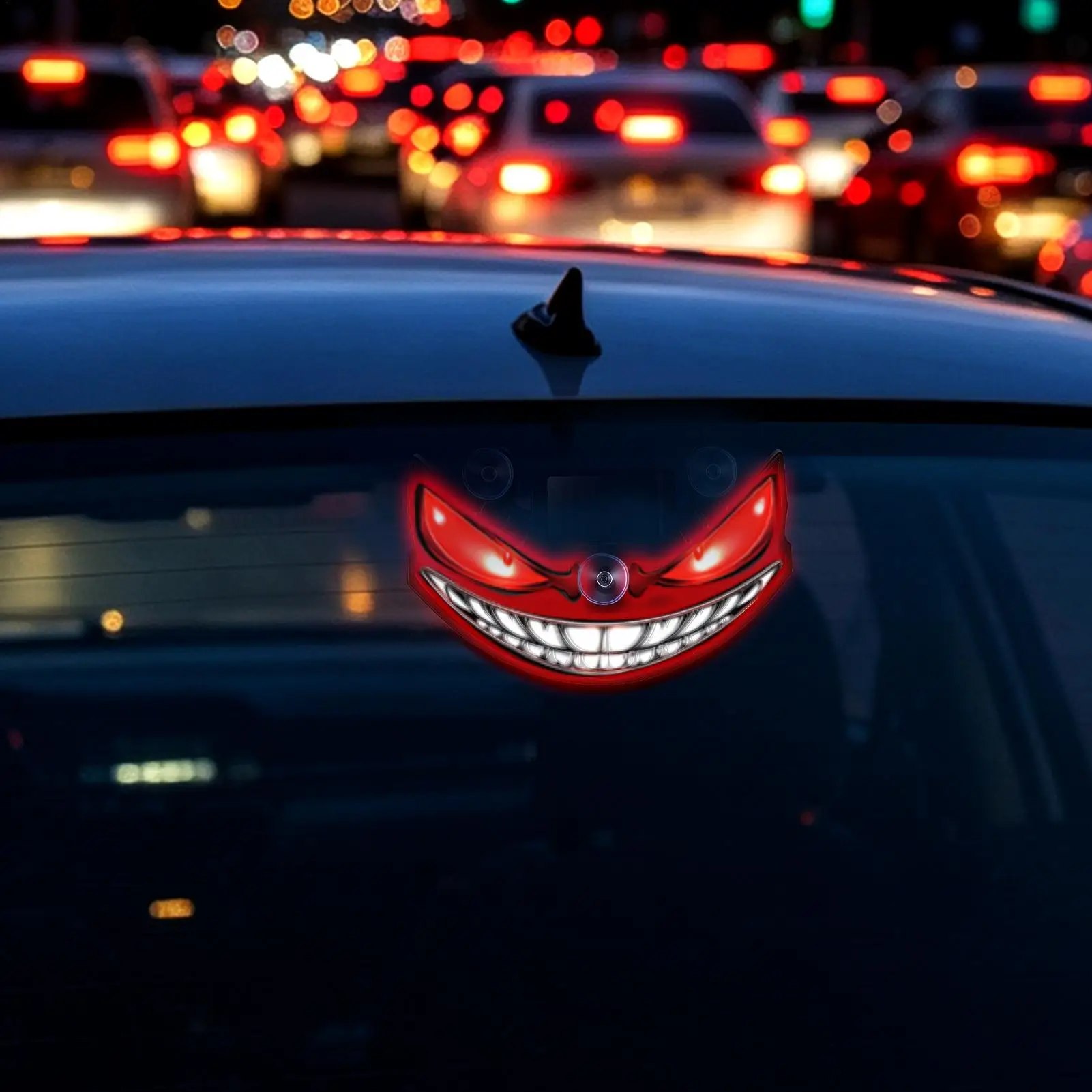 Windshield Eyes Dynamic USB Solar Warning Waterproof Sign Wireless Led Windshield Eyes For RV Home Vehicles Holiday Birthday