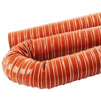 Red Silicone High-Temperature Resistant Exhaust Smoke Ventilation Pipe Flexible Steel Wire Hose Fireproof for Automotive
