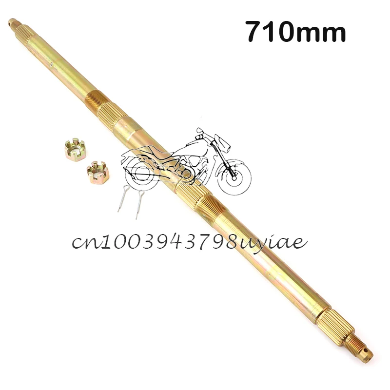 

710mm Rear Axle Fit For DIY 49cc 50cc 110cc 125cc Electric Mini Kids Go Buggy ATV Vehicle Kart Quad Bike Scooter