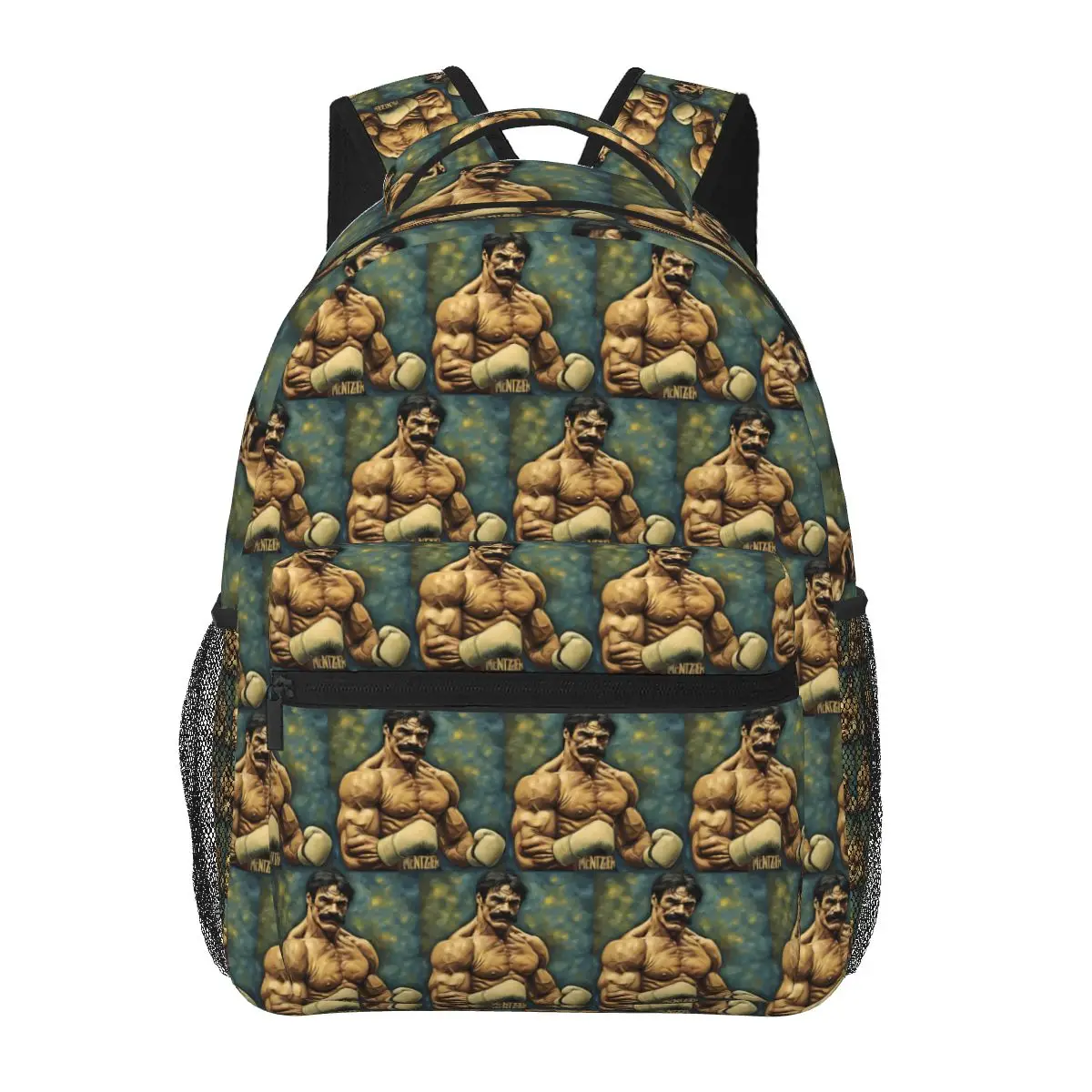 Mike Mentzer As A Boxer Backpacks Boys Girls Bookbag Children School Bags Cartoon Laptop Rucksack Shoulder Bag Large Capacity
