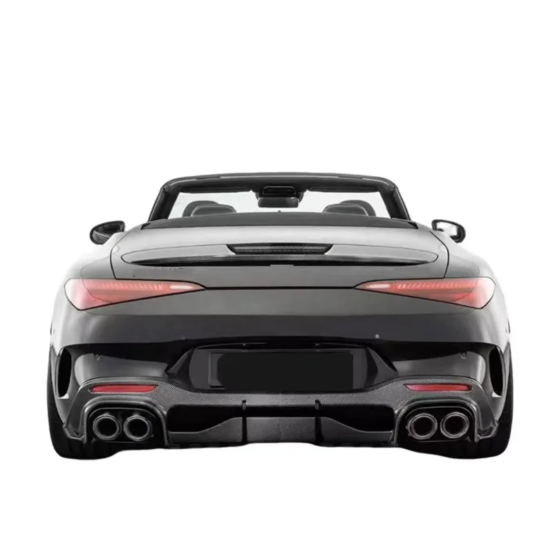 Carbon Fiber B Style Body Kit for  SL63 Front Lip Fog Light Diffuser Grille Side Skirts Spoiler Upgrade SL43 Car Parts