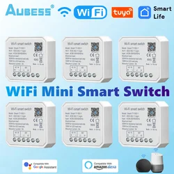 10A Tuya Smart WiFi Switch 2gang Control Switch Mini Smart Breaker Smart Life App Remote Control Support Alexa Google Home