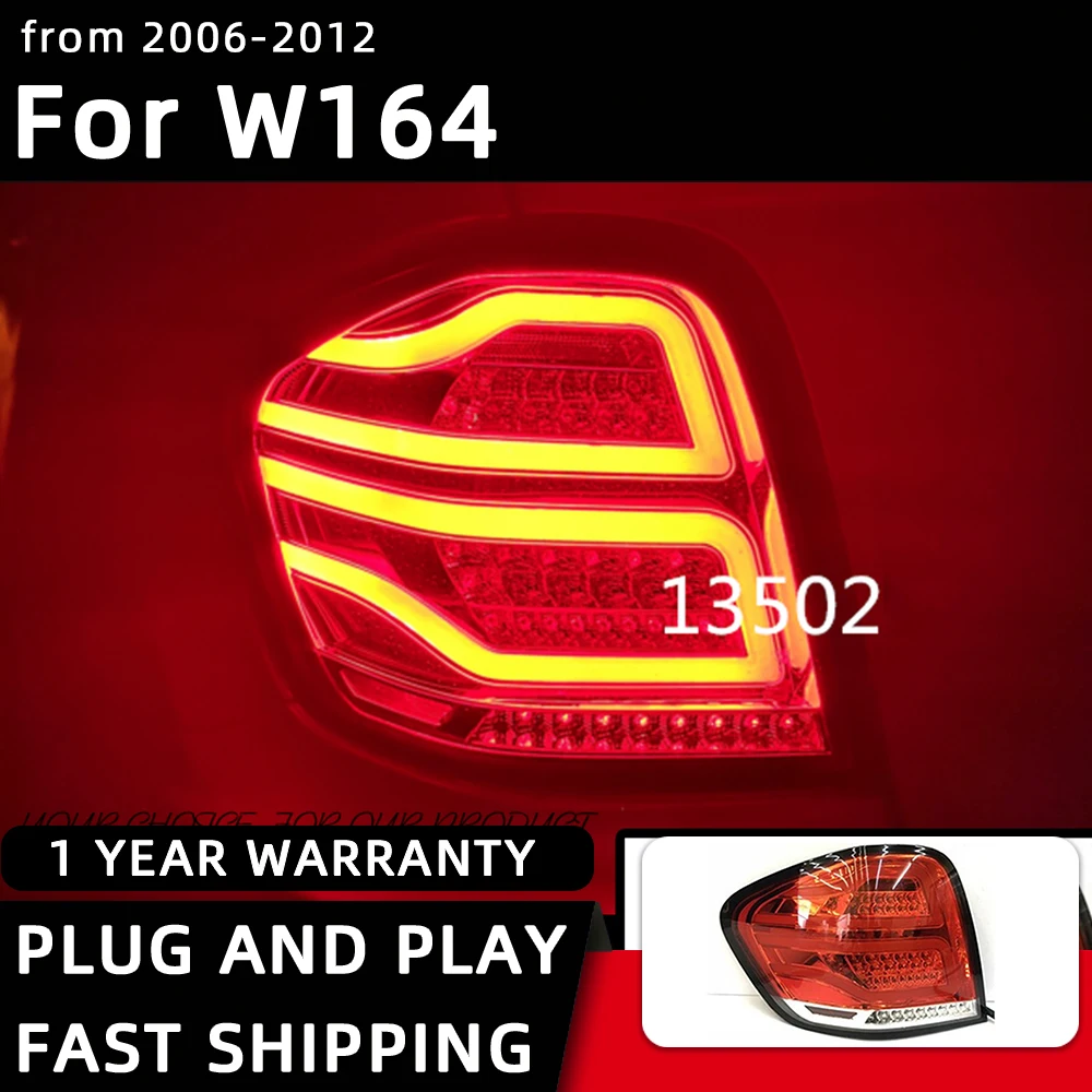 Car Styling Taillights for Benz W164 LED Tail Lamp 2006-2012 ML350 ML400 Tail Light DRL Rear Turn Signal Automotive Accessories