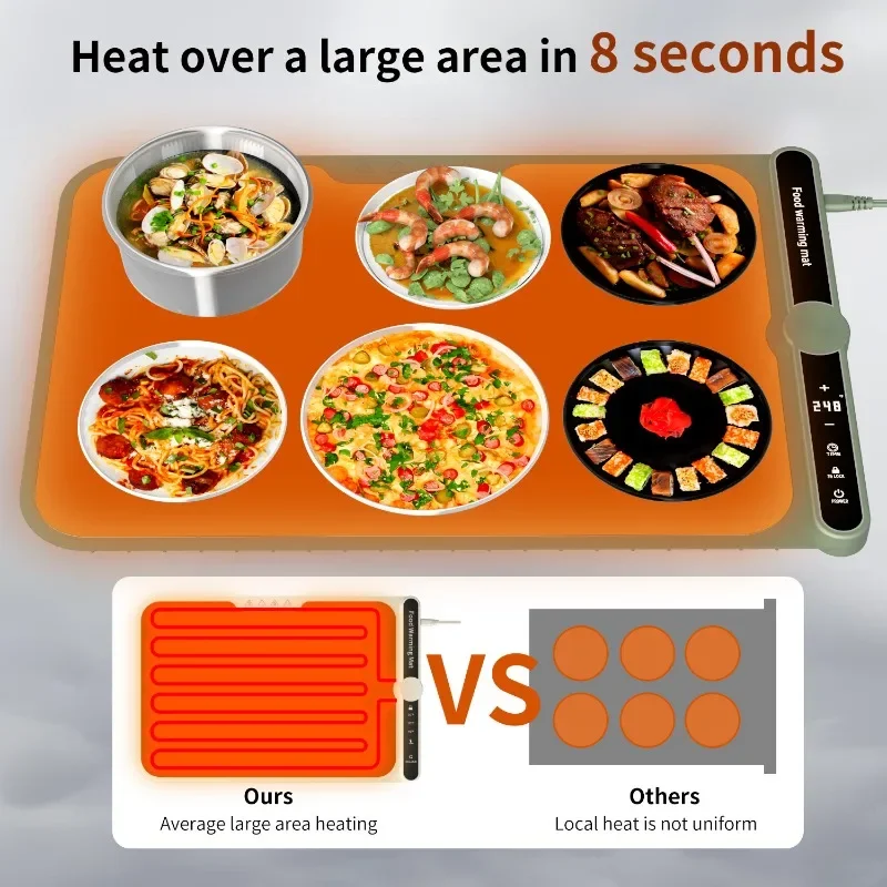 Flexible Silicone Heating Pad Household Folding Warming Plate Rollable Dining Table Intelligent Rice Electric Heating Hot Plate