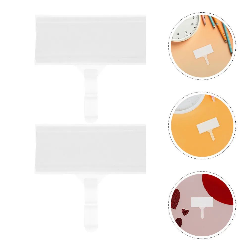 

50 шт. пластиковых держателей для ценников на полки с надежным креплением для торговых стеллажей, ценников, табличек, многоразовые, для розничной торговли