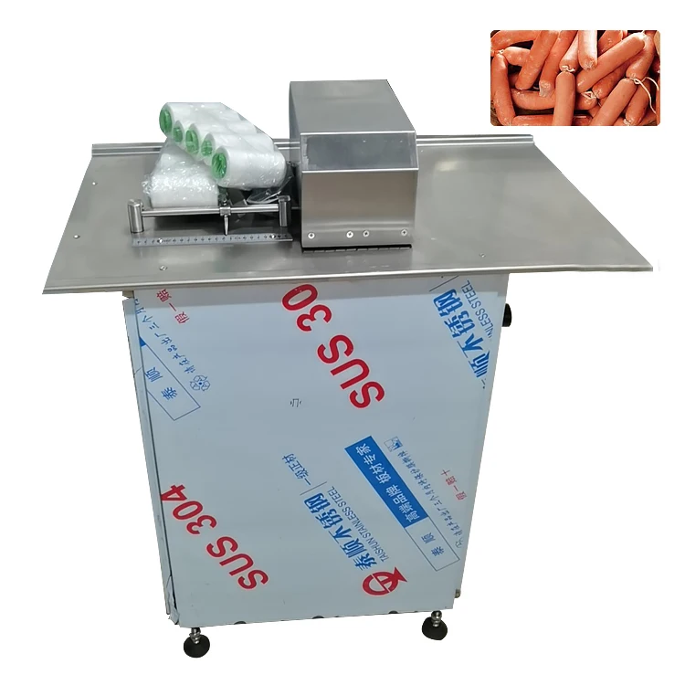 Twisting Sausage Machine Industrial Semi-auto Sausage Tying Machine with Pneumatic Meat Cutting Machine and Sausage Maker