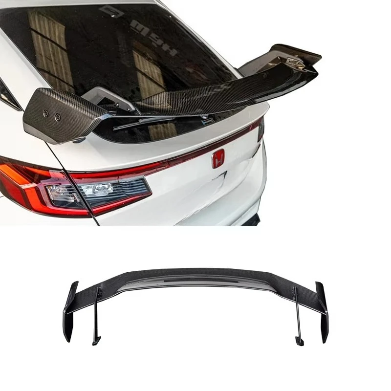 

PU Carbon Dry Carbon Fiber Rear Trunk Wing for Civic TypeR FL5 AD Style Tail Wing Rear Spoiler Lip Wings Ducktail