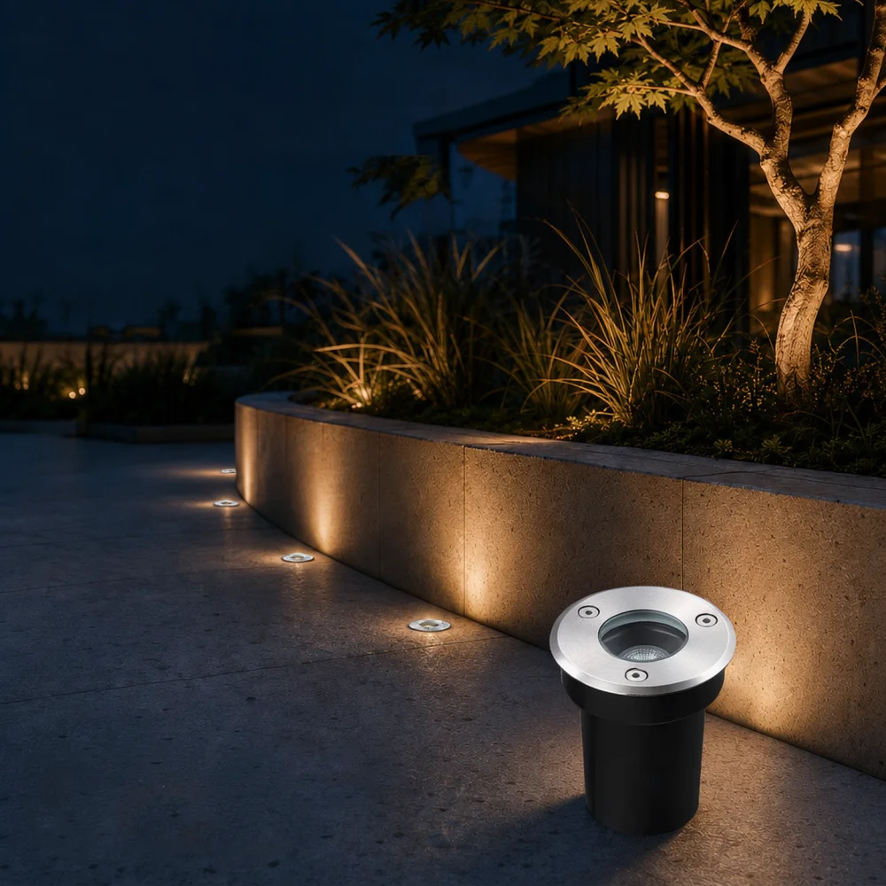 1W LED Underground Spotlight 65MM Waterproof Garden Light Embedded Landscape Lamp For Lawn Walkway Yard Exterior Lighting