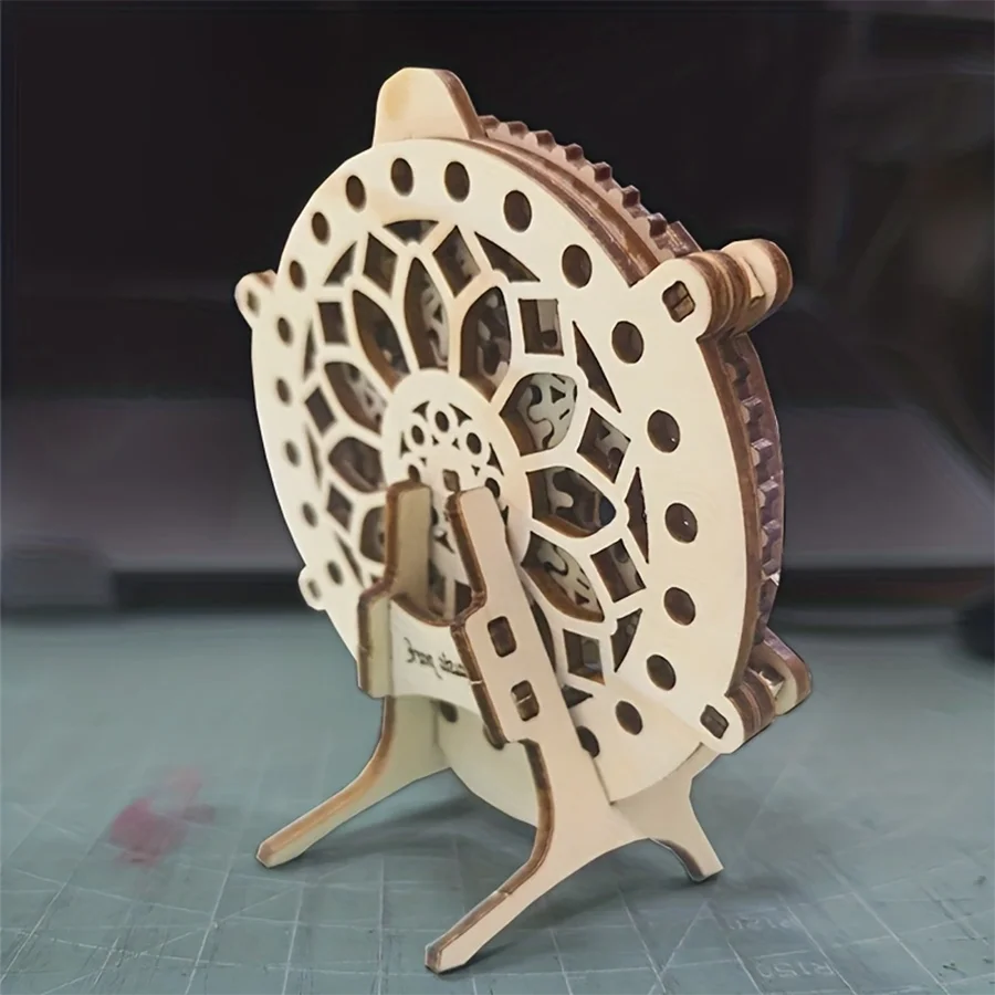 3D 나무 퍼즐 영구 달력 기계 기어 장난감 빌딩 세트 두뇌 티저 게임 엔지니어링 장난감 모델 키트 수제
