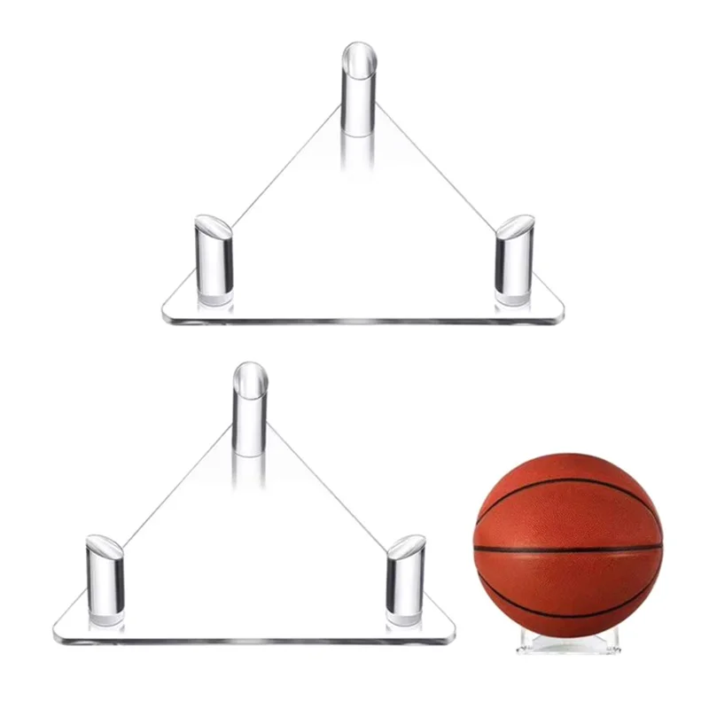 Football Holder Portable No Injuries To Ball Thickened Triangle Bowling Bracket Sports Use Ball Stand Acrylic Stand