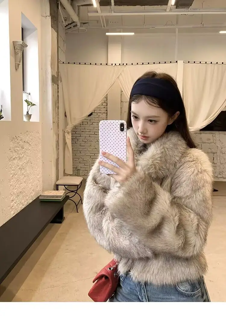 

Элегантные пальто из искусственного меха, женские вышитые средней длины, танцевальная жена, ниша, фланелевой воротник, контрастный женский подол, с разрезом, модный OL