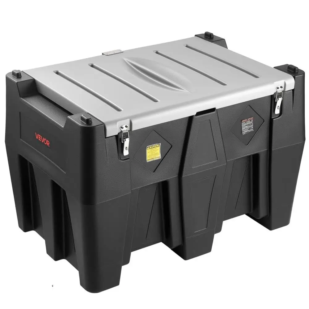 

Portable Diesel Tank 128 Gal Diesel Tank with 12V Transfer Pump 10GPM Black
