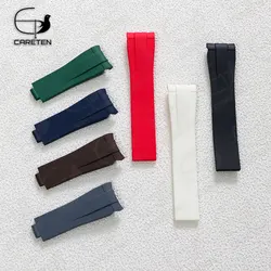 Rubber Watch band For Rolex Submariner GMT Yacht-Master Daytona Silicone Strap 20mm  21mm 22mm Black Red Blue Watch Accessories